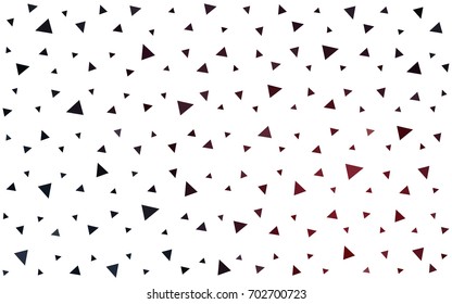 Dark Red vector abstract colorful background, which consist of triangles. Pattern with colored triangles on white background.