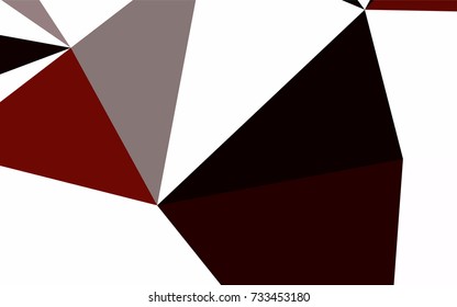 Dark Red vector abstract colorful background, which consist of triangles. Pattern with colored triangles on white background.