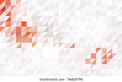 Dark Red vector abstract colorful background, which consist of triangles. Pattern with colored triangles on white background.