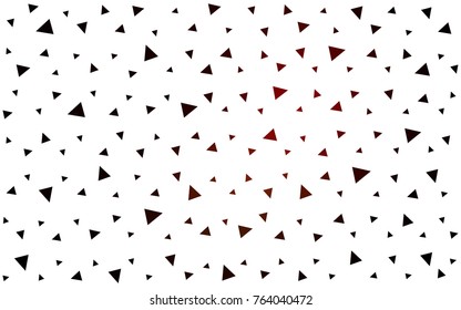 Dark Red vector abstract colorful background, which consist of triangles. Pattern with colored triangles on white background.