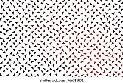 Dark Red vector abstract colorful background, which consist of triangles. Pattern with colored triangles on white background.