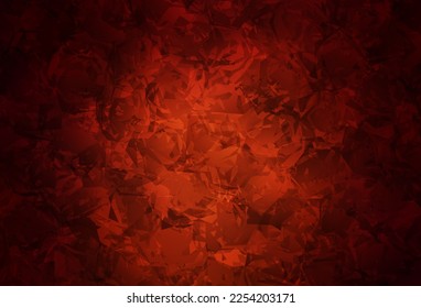 Dark Red vector abstract design with roses, flowers. Doodle illustration of flowers in Origami style. Doodle design for your web site.