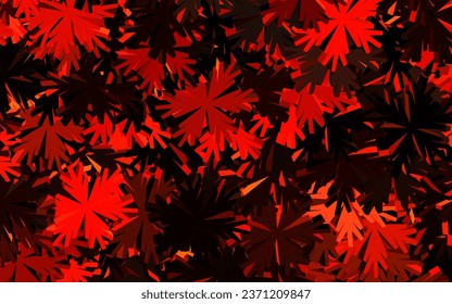 Dark Red vector abstract design with flowers. Modern abstract illustration with flowers. New design for your business.
