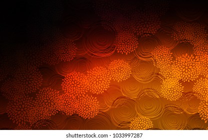 Dark Red vector abstract doodle pattern. Blurred decorative design in Indian style with flowers. A new texture for your design.