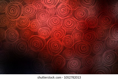 Dark Red vector abstract doodle background. Colorful abstract illustration with roses in doodle style. The pattern can be used for wallpapers and coloring books.