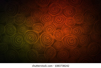 Dark Red vector abstract doodle pattern. Modern geometrical abstract illustration with roses. The pattern can be used for coloring books and pages for kids.