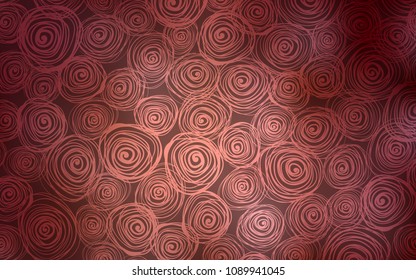 Dark Red vector abstract doodle template. An elegant bright illustration with roses in Natural style. The pattern can be used for heads of websites and designs.