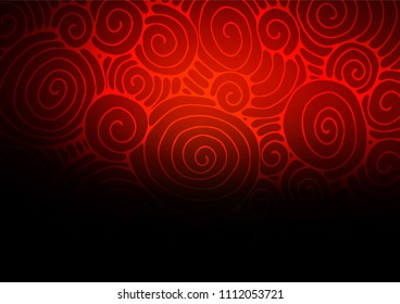 Dark Red vector abstract doodle pattern. A vague abstract illustration with doodles in Indian style. Brand-new design for your business.