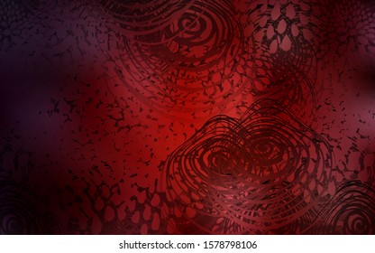 Dark Red vector abstract doodle pattern. An elegant bright illustration with flowers in Natural style. A completely new design for your business.