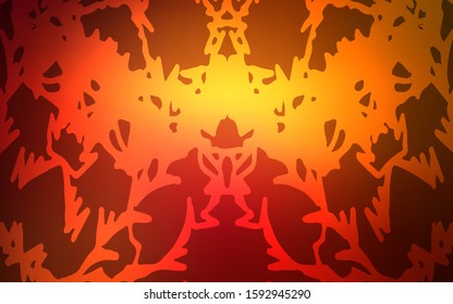 Dark Red vector abstract doodle wallpaper. Doodle illustration made by child in Origami style with gradient. The pattern can be used for coloring books and pages for kids.