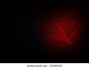 Dark Red vector abstract doodle pattern. An elegant bright illustration with lines in Natural style. The pattern can be used for heads of websites and designs.
