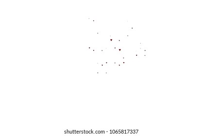 Dark Red vector abstract lovely pattern with Hearts on white background. Happy Valentine's Day Greeting Card with small hearts. Stock template for your romantic ad, leaflet, banner.