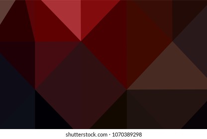 Dark Red vector abstract mosaic background. Modern geometrical abstract illustration with gradient. Brand-new design for your business.