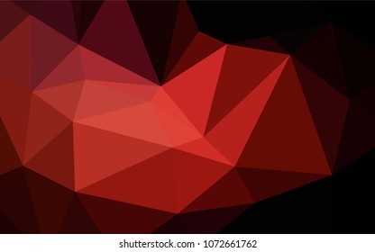 Dark Red vector abstract mosaic backdrop. Elegant bright polygonal illustration with gradient. Brand-new design for your business.