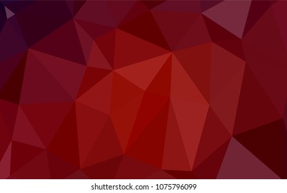 Dark Red vector abstract mosaic backdrop. A completely new color illustration in a  polygonal style. A completely new design for your business.