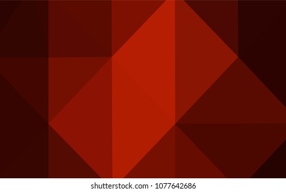 Dark Red vector abstract mosaic pattern. Elegant bright polygonal illustration with gradient. Textured pattern can be used for background.