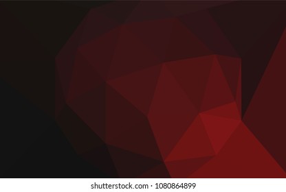 Dark Red vector abstract mosaic background. Modern abstract illustration with triangles. Best triangular design for your business.