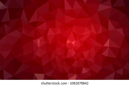Dark Red vector abstract mosaic background. Polygonal abstract illustration with gradient. A completely new design for your leaflet.