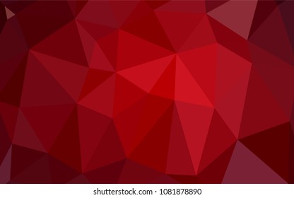 Dark Red vector abstract mosaic pattern. Glitter abstract illustration with an elegant design. Textured pattern can be used for background.