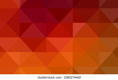 Dark Red vector abstract mosaic pattern. Glitter abstract illustration with an elegant triangles. Polygonal design for your web site.