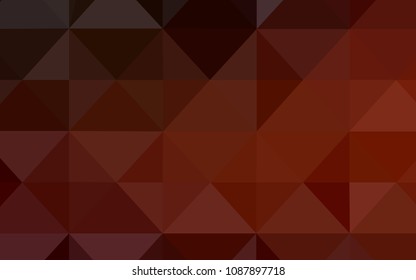 Dark Red vector abstract mosaic background. Glitter abstract illustration with an elegant triangles. Pattern for a brand book's backdrop.
