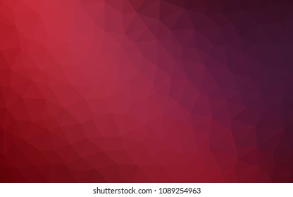 Dark Red vector abstract mosaic pattern. A completely new color illustration in a polygonal style. Triangular pattern for your design.