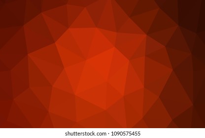 Dark Red vector abstract mosaic pattern. Triangular geometric sample with gradient.  Completely new template for your banner.