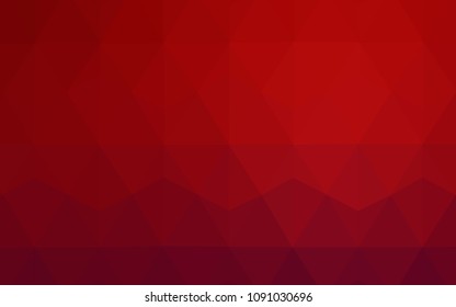 Dark Red vector abstract mosaic backdrop. Modern abstract illustration with triangles. Best triangular design for your business.