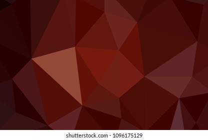 Dark Red vector abstract mosaic pattern. Colorful illustration in abstract style with triangles. Textured pattern for your backgrounds.
