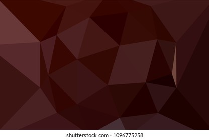 Dark Red vector abstract mosaic backdrop. Colorful illustration in abstract style with triangles. Best triangular design for your business.