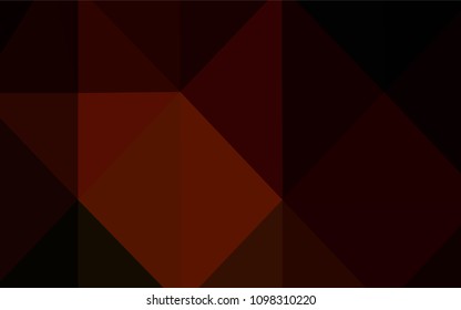 Dark Red vector abstract mosaic backdrop. Shining polygonal illustration, which consist of triangles. Brand-new design for your business.