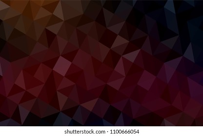 Dark Red vector abstract mosaic pattern. Colorful illustration in polygonal style with gradient. Brand new style for your business design.