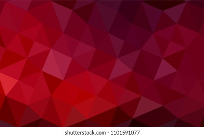 Dark Red vector abstract mosaic background. Colorful illustration in polygonal style with gradient. That pattern can be used as a part of a brand book.