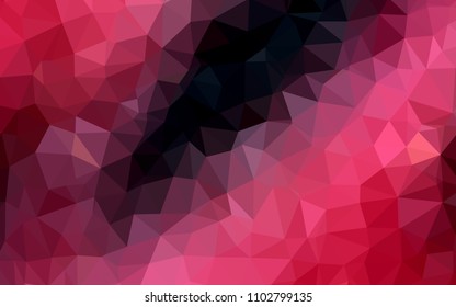 Dark Red vector abstract mosaic background. Creative geometric illustration in Origami style with gradient. A new texture for your web site.