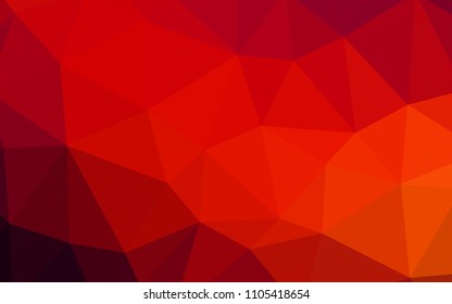 Dark Red vector abstract mosaic background. Colorful abstract illustration with triangles. Brand new design for your business.