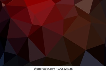Dark Red vector abstract mosaic pattern. Creative illustration in halftone style with triangles. Brand new style for your business design.