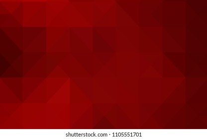 Dark Red vector abstract mosaic pattern. A sample with polygonal shapes. The best triangular design for your business.