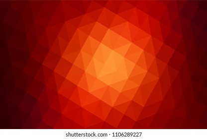Dark Red vector abstract mosaic pattern. Creative illustration in halftone style with triangles. Textured pattern for your backgrounds.