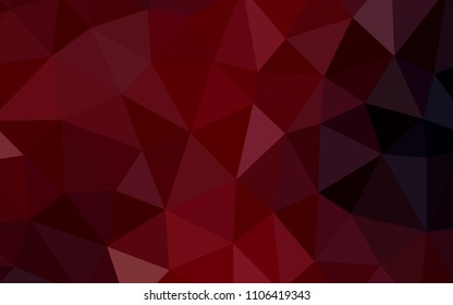Dark Red vector abstract mosaic pattern. Creative geometric illustration in Origami style with gradient. Template for cell phone's backgrounds.