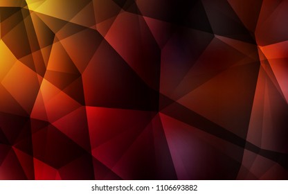 Dark Red vector abstract mosaic backdrop. Shining colorful illustration with triangles. Completely new template for your banner.
