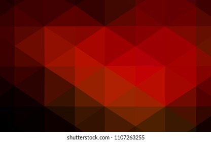 Dark Red vector abstract mosaic pattern. A sample with polygonal shapes. The template for cell phone's backgrounds.