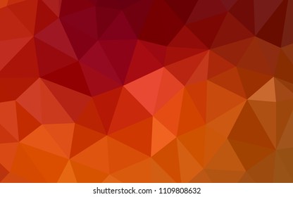 Dark Red vector abstract mosaic pattern. Shining polygonal illustration, which consist of triangles. Triangular pattern for your design.