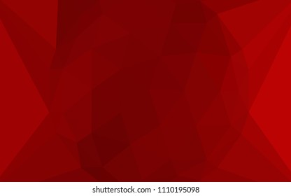 Dark Red vector abstract mosaic backdrop with a diamond. Illustration in Origami style with gradient. New template for your brand book.