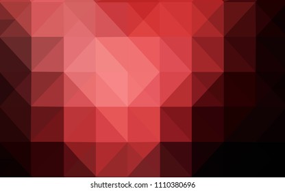 Dark Red vector abstract mosaic background. Glitter abstract illustration with an elegant triangles. Triangular pattern for your business design.