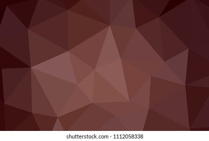 Dark Red vector abstract mosaic pattern. Shining colorful illustration with triangles. New template for your brand book.