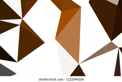 Dark Red vector abstract mosaic background. Shining colorful illustration with triangles. Brand new style for your business design.