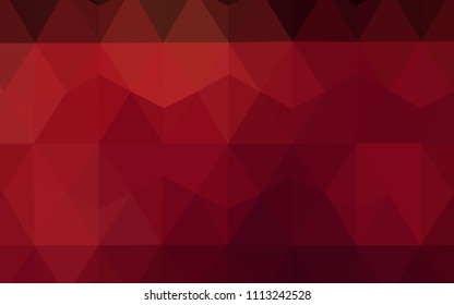 Dark Red vector abstract mosaic background. Creative illustration in halftone style with triangles. Template for cell phone's backgrounds.
