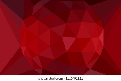 Dark Red vector abstract mosaic pattern with a diamond. Illustration in Origami style with gradient.  A new texture for your web site.