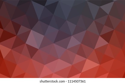 Dark Red vector abstract mosaic background. Polygonal abstract illustration with gradient. The best triangular design for your business.