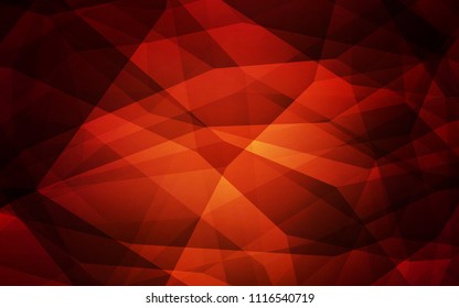 Dark Red vector abstract mosaic pattern. Shining colorful illustration with triangles. New template for your brand book.